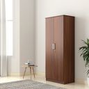 Amazon Brand - Solimo Grants Engineered Wood 2 Door Wardrobe (Asian Walnut Finish)...