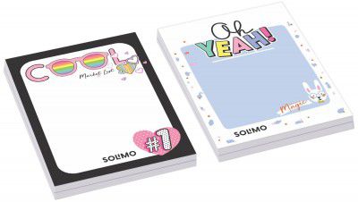 Amazon Brand - Solimo Writing Pads, 50 Pages Easy Tear, 4” x 5.25” Sheet, Set of 4