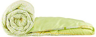 Amazon Brand - Solimo Xander Microfibre Printed Comforter, Double, 200 GSM, Green and Yellow| TC - 200