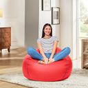 Amazon Brand - Solimo XXL Bean Bag Cover (Pink with Blue Piping)...