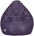 Amazon Brand - Solimo XXL Faux Leather Bean Bag Filled With Beans (Purple)...