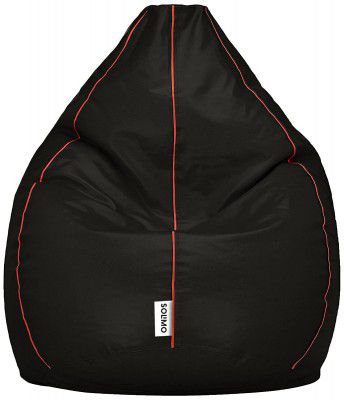 Amazon Brand - Solimo XXL Faux Leather Bean Bag Filled With Beans 