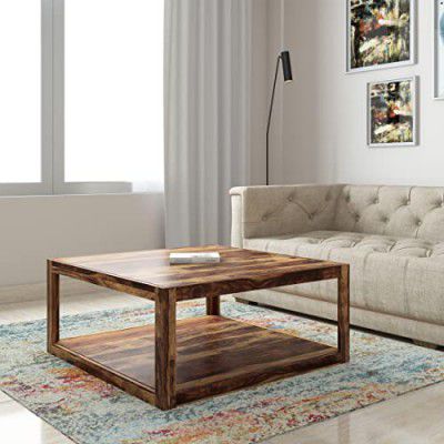 Amazon Brand - Solimo Yogh Square Coffee Table (Sheesham Wood, Natural Finish)