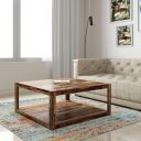 Amazon Brand - Solimo Yogh Square Coffee Table (Sheesham Wood, Natural Finish)...