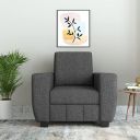 Amazon Brand - Solimo Zates 1 Seater Sofa (Fabric, Grey)...