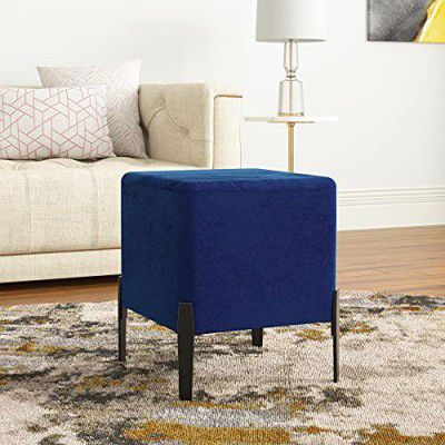 Amazon Brand - Stone & Beam Missoula Ottoman Pouff (Blue)