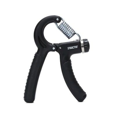 Amazon Brand - Symactive Adjustable Hand Grip Strengthener, (10-60 Kg, Black)