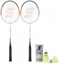 Amazon Brand - Symactive Badminton Kit with 2 Racquets for Recreational Use and Nylon Shuttles, S111...