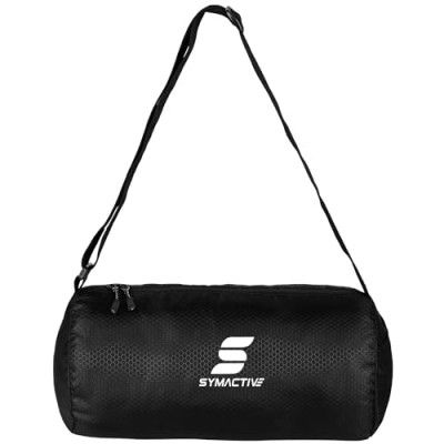 Amazon Brand - Symactive Basic Duffle Gym Bag| Fitness Bag (Polyester, Black), 18 Cm
