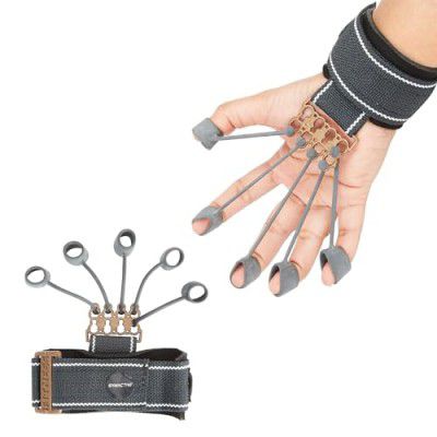 Amazon Brand - Symactive Finger Gripper Strength Trainer, Forearm Exerciser Hand Yoga Resistance Band, Finger Expander/Extension Exerciser, Climbing Finger Strengthener & Guitar Finger Stretcher