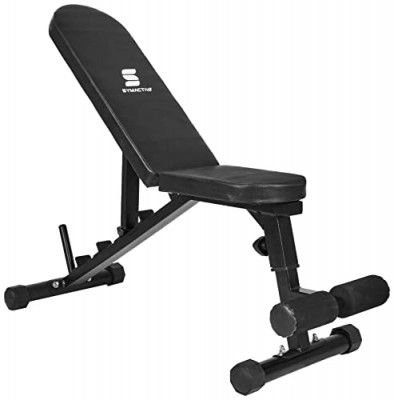 Amazon Brand - Symactive Heavy Duty 3 in 1 Adjustable Incline Multipurpose Gym Bench, Max Weight 350 KG
