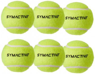Amazon Brand - Symactive Heavy Tennis Cricket Ball Set of 6