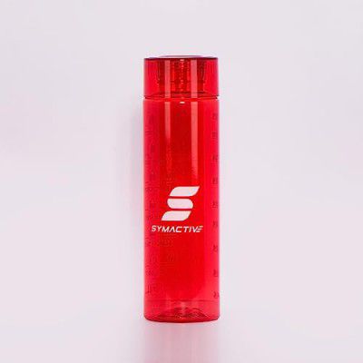 Amazon Brand - Symactive Leakproof Unbreakable Motivational Sports Water Bottle, BPA-Free (Colour: Red, 1000 ml)