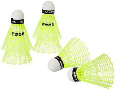 Amazon Brand - Symactive Nylon Shuttlecock (S222, Yellow) - Set of 6