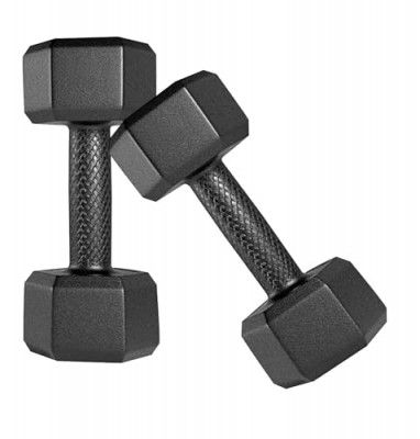 Amazon Brand - Symactive Pvc 2 Kg Fixed Dumbbells Set For Full Body Workout (Set Of 2, 1 Kg)