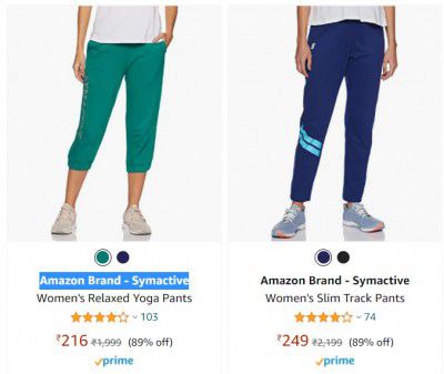 Amazon Brand - Symactive Women's Pants up to 89% off