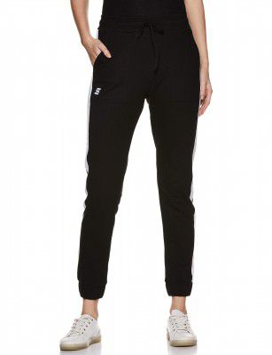 Amazon Brand - Symactive Women's Slim Track Pants (AW19-TR-01-A_Jet Black_Small S)