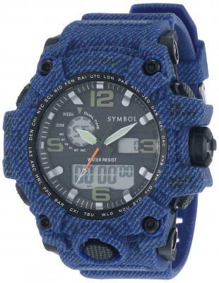 Amazon Brand - Symbol Analog-Digital Men's Watch (Dial Colored Strap)