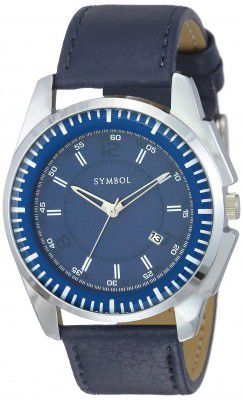 Amazon Brand - Symbol Analog Men's Watch (Dial Colored Strap)