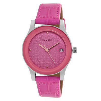 Amazon Brand - Symbol Analog Women's Watch (Dial Colored Strap)