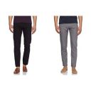 Amazon Brand - Symbol Black Grey Casual Trouser...