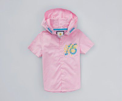 Amazon Brand - Symbol Boys 100% Cotton Hooded Casual Shirt 