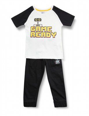 Amazon Brand - Symbol Boys Cotton Pajama Set