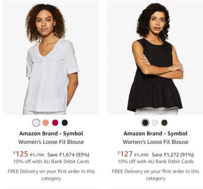 Amazon Brand - Symbol Clothing Upto 93% Off Starts At Rs 199
