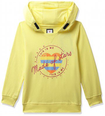 Amazon Brand - Symbol Cotton Blend Girls Hooded Sweatshirt