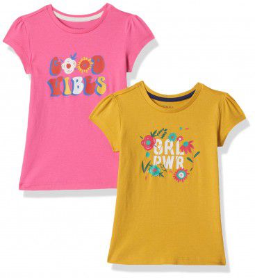 Amazon Brand - Symbol Girl's Cotton Regular Fit T-Shirt