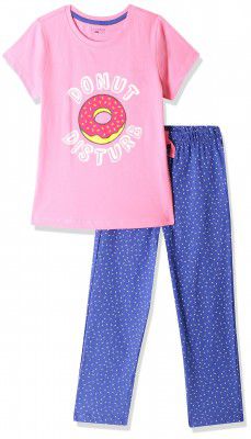 Amazon Brand - Symbol Girl's Cotton Relaxed Pajama Set