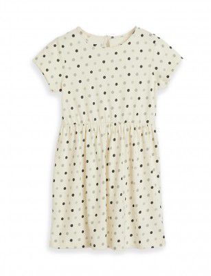 Amazon Brand - Symbol Girls Fit and Flare Printed 100% Cotton Knit Dress | Age 2-10 Years
