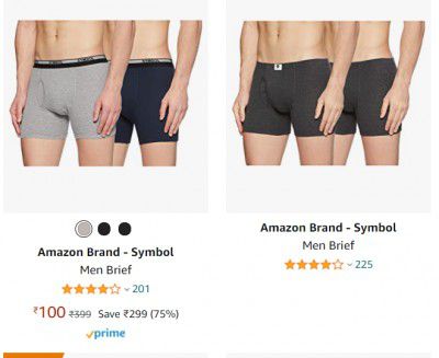 Amazon Brand - Symbol Men Brief Upto 75% Off