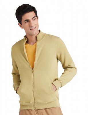 Amazon Brand - Symbol Men Cotton Blend High Neck Fleece Sweatshirt