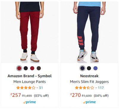 Amazon Brand - Symbol Men Lounge Pants upto 83% off