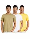 Amazon Brand - Symbol Men Solid Cotton T Shirt | Plain | Combo Pack of 3 ...