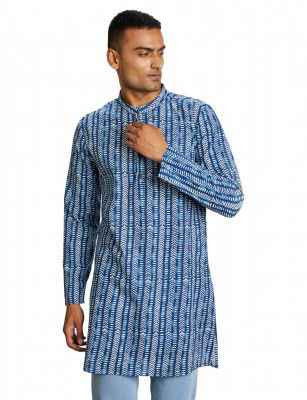 Amazon Brand - Symbol Men's 100% Cotton Everyday Mid Length Casual Kurta - Regular Fit (Available in Plus Sizes)