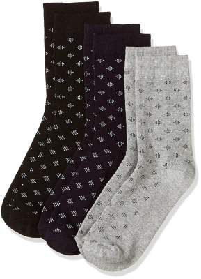 Amazon Brand - Symbol Men's Calf Socks (Pack of 3)(Colors & Print May Vary)