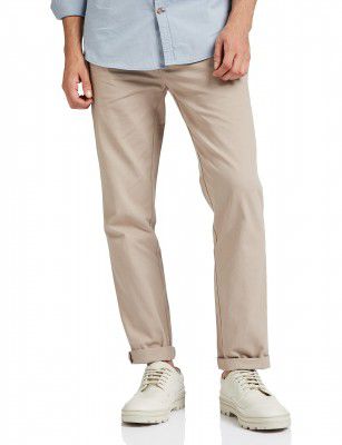 Amazon Brand - Symbol Men's Casual Cotton Pants | Scoop Pocket Chinos | Trousers (Regular Fit)