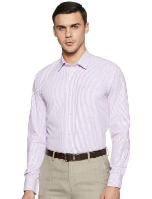 Amazon Brand - Symbol Men's Checkered Regular Fit Full Sleeve Formal Shirt