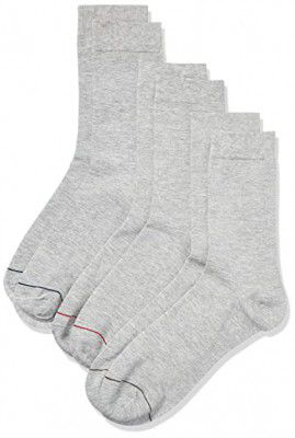 Amazon Brand - Symbol Mens Cotton Calf Socks (Pack of 3) (SYMSCKNS030_Multicoloured_one Size)