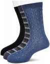 Amazon Brand - Symbol Mens Cotton Calf Socks (Pack of 3) (SYMSCKNS028_Multicoloured_One Size)...