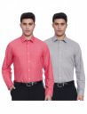 Amazon Brand - Symbol Men's Cotton Formal Shirt | Casual | Plain | Full Sleeve | Combo Pack of 2 - Regular Fit (Available in Plus Size)...