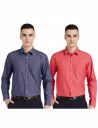 Amazon Brand - Symbol Men's Cotton Formal Shirt | Casual | Plain | Full Sleeve | Combo Pack of 2-Regular Fit (Available in Plus Size)...