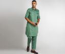 Amazon Brand - Symbol Men's Cotton Solid Kurta Pyjama Set...