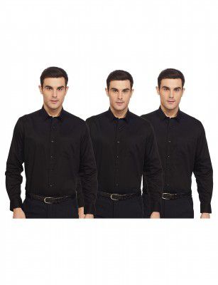Amazon Brand - Symbol Men's Formal Regular Fit Shirt (Pack of 3)