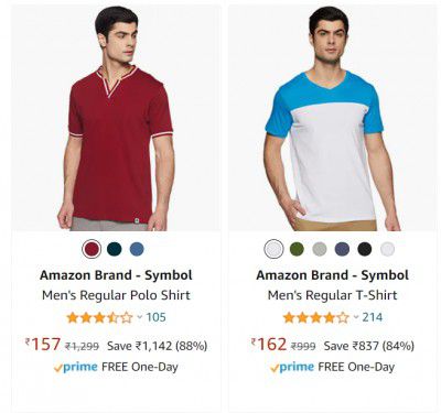 Amazon Brand - Symbol Men's Polo Shirt up to 88% off