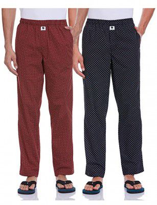 Amazon Brand - Symbol Mens Printed Regular Fit Pyjamas (Pack of 2) Pajama Bottom