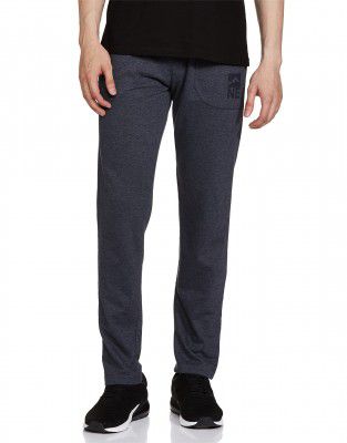 Amazon Brand - Symbol Mens Regular Lounge Pants (TRK-03_Blue Melange_Small)