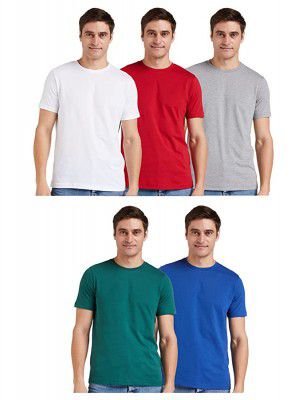 [Pack of 5] Amazon Brand - Symbol Mens Regular T-Shirt